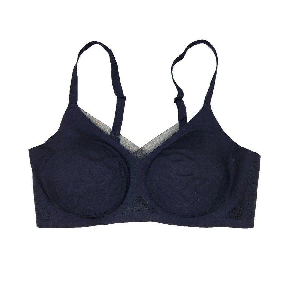 HONEYLOVE Liftwear Crossover Bra Large Black Wireless Nylon Spandex